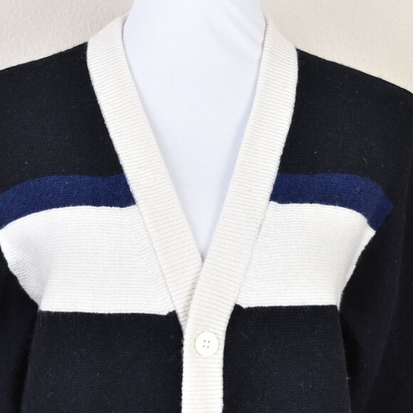 COS Knit Stripe V-Neck Wool Cardigan Sweater - S - Picture 2 of 11